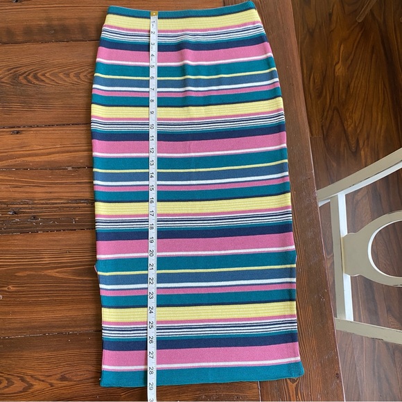 NWT Anthropologie Maeve skirt“Lana” multicolored striped knit midi skirt sz sm - Picture 9 of 14